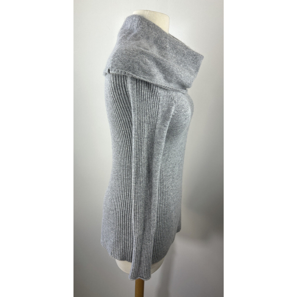 Athleta Cashmere Cascade Sweater Cowl Neck Light Grey Heather Oversized Size XXS - Picture 10 of 12
